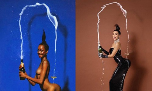 Jean-Paul Goude 拍摄 Kim Kardashian 《 PAPER 》 杂志封面原作欣赏